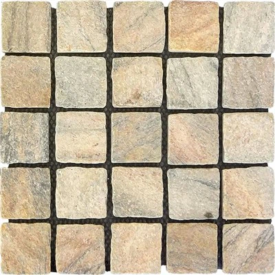 Hardscapes মরিচা কোয়ার্টজ Cobblestone